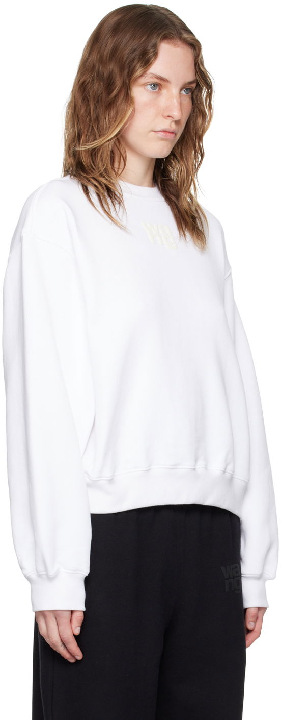 Sweatshirt Alexander Wang Puff Logo Sweatshirt Vit | 4CC3241508, 1