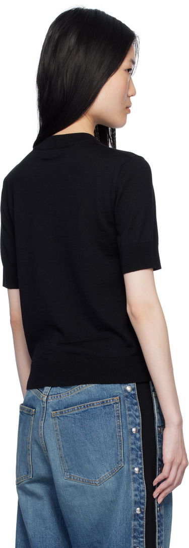 T-shirt Balmain 'Couture' Knit T-shirt Svart | EF1KA115KH87, 2