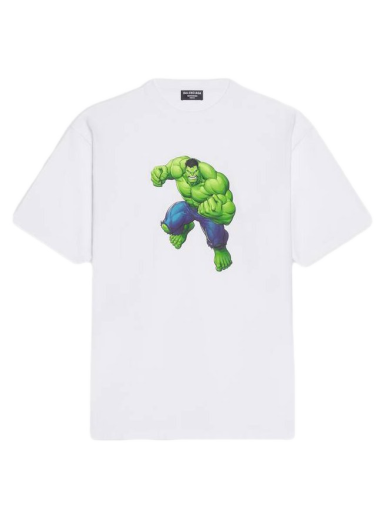 T-shirt Balenciaga Hulk 2021 MARVEL Medium Fit T-shirt Vit | 612966TLV599000