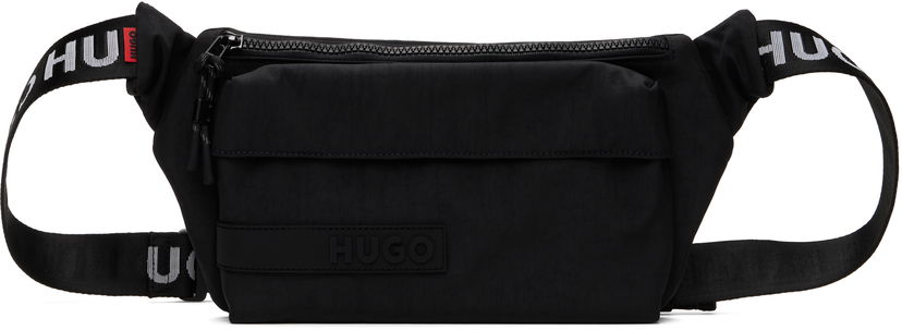 Midjeväska BOSS Logo Patch Belt Bag Svart | 50541968