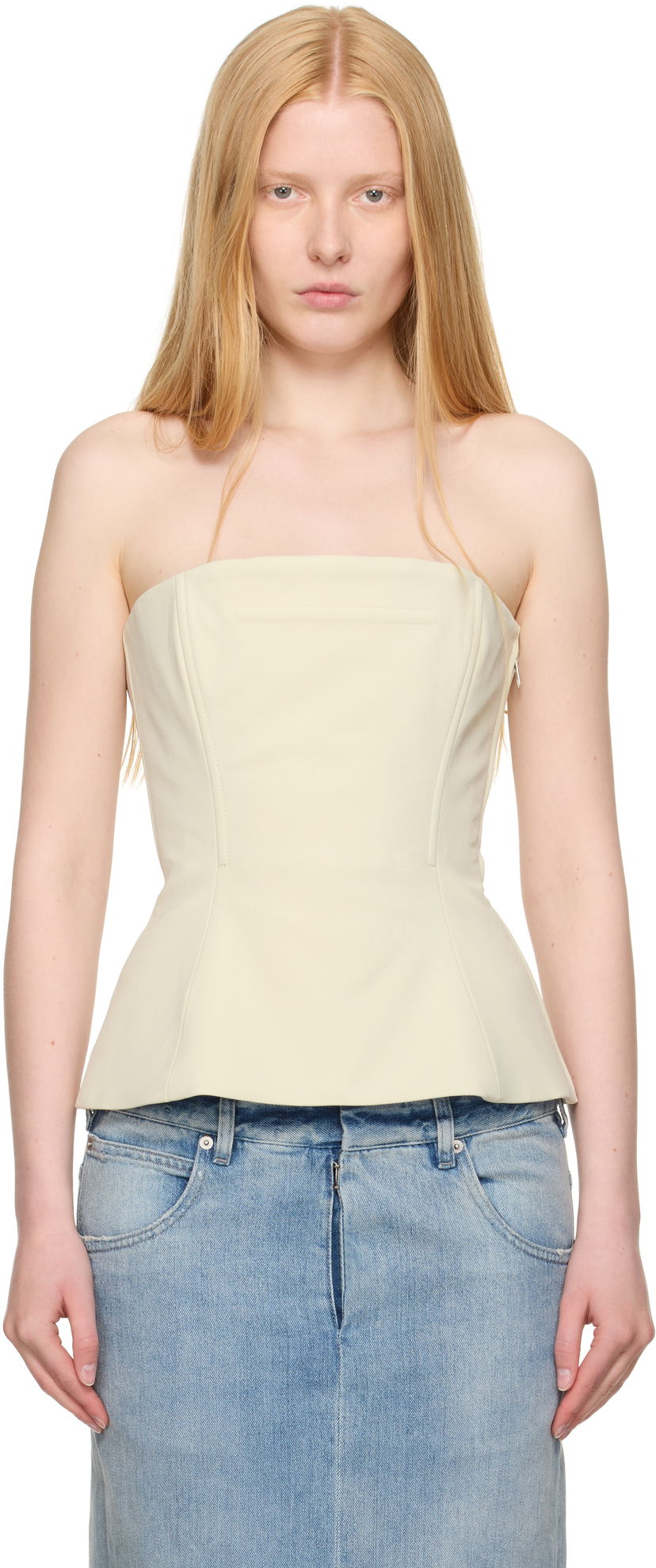 Crop top Jean Paul Gaultier Jean Paul Gaultier Exclusive Topstitching Corset Top Gul | 25/03-W-TO337-W002-79