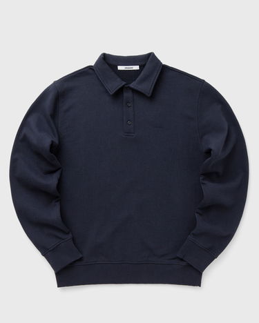 Sweatshirt Edmmond Studios MINI LOGO Long Sleeve Polo Sweat Mörkblå | 325-40-05590, 1