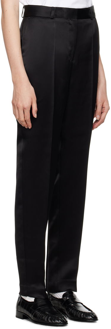 Byxor TOTEME Low-Waist Satin Trousers Svart | 244-WRB0228-FB0208, 1