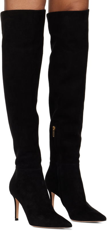 Sneakers och skor Gianvito Rossi Jules Suede Tall Boots Svart | G80222.85RIC.C45, 3