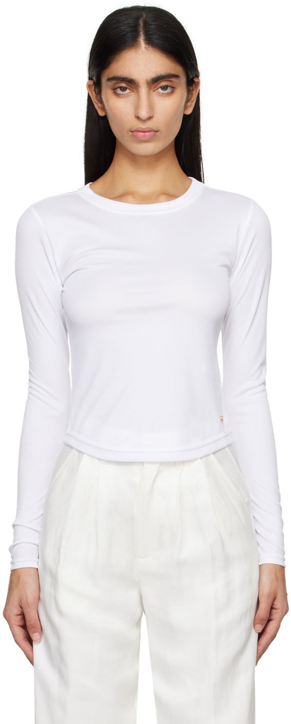 T-shirt Anine Bing Jane Long Sleeve T-Shirt Vit | A-08-4408-100