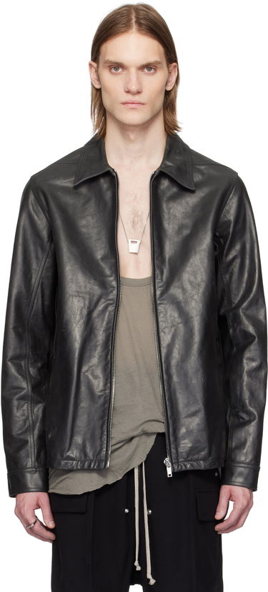 Jacka Rick Owens Rick Owens Hollywood Brad Leather Jacket Svart | RU01E5764 LTP, 0