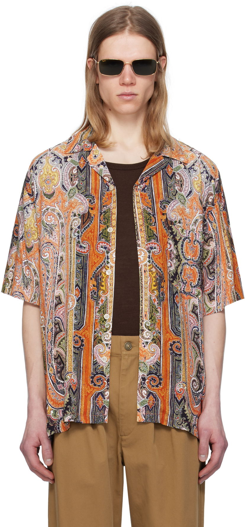 Skjorta ISABEL MARANT Isabel Marant Vazlo Paisley Shirt Orange | CH0236HA-C2I08H