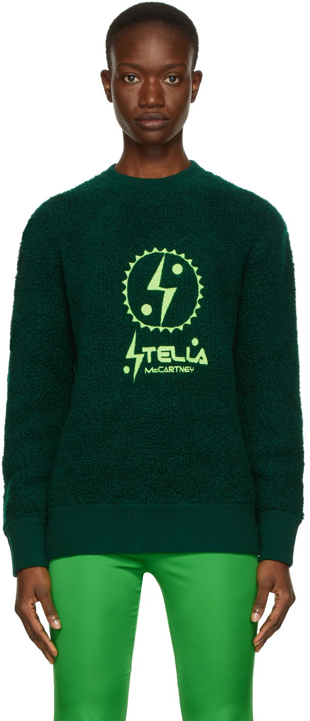 Sweatshirt Stella McCartney Designer Logo Edition Sweatshirt Grön | 604103S7242