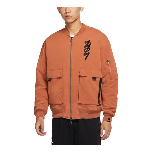 Bomberjacka Jordan Jordan Zion Flight Aviator Padded Jacket Orange | DJ5868-246
