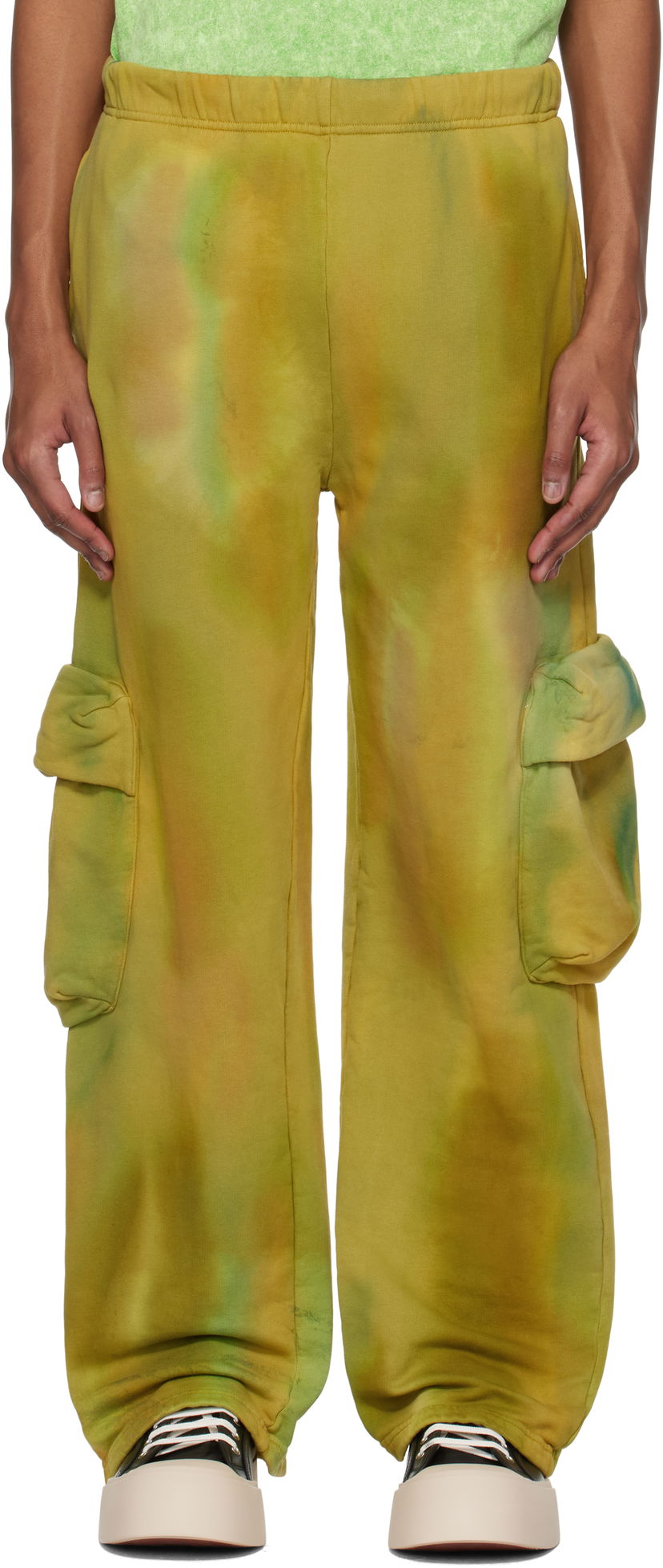 Träningsbyxor Collina Strada Collina Strada Deadstock Cotton Cargo Sweatpants Gul | XX6014