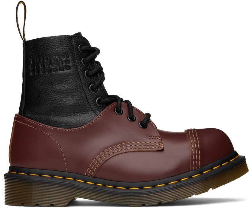 Tillbehör Maison Margiela MM6 Maison Margiela x Dr. Martens 1460 Twist ST Boots Bourgogne | S66WU0125 P8029
