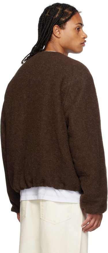 Sweater We11done We11done Collarless Bomber Jacket Brun | WD-JP3-23-142-M-BR, 2
