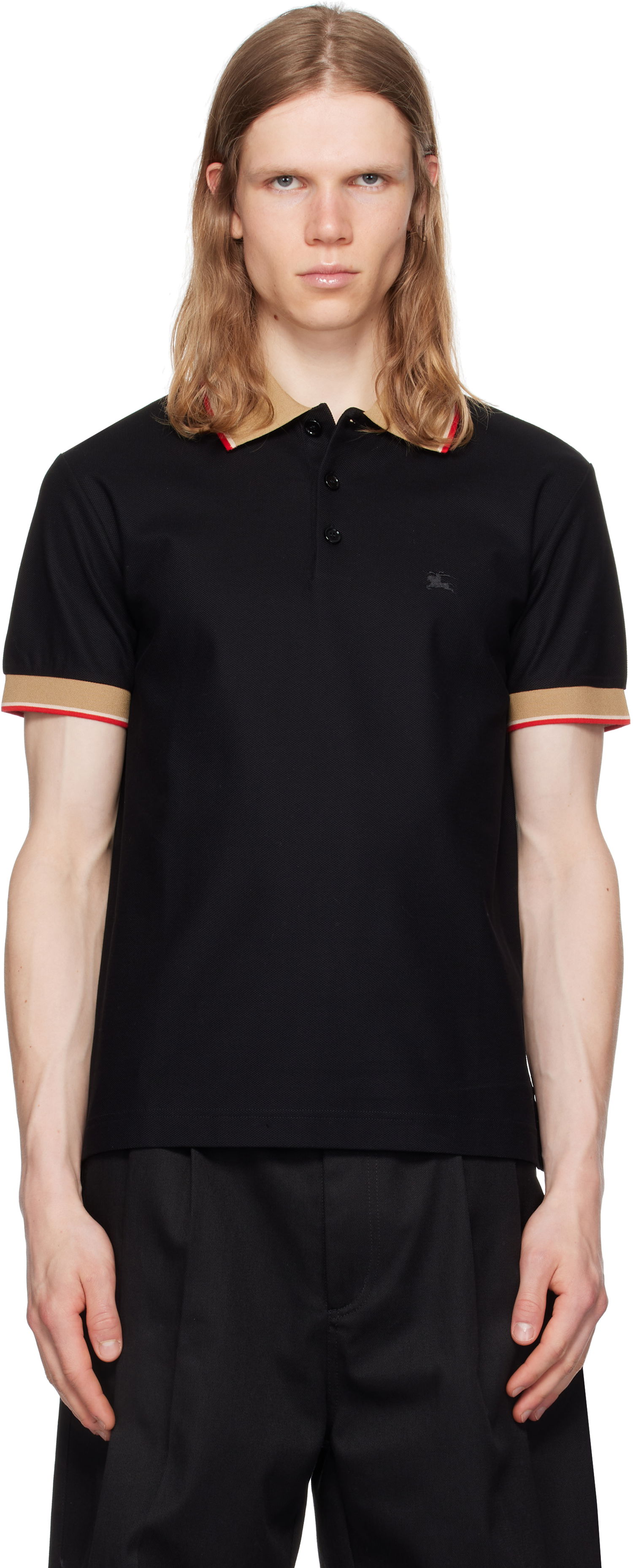 Polotröja Burberry Burberry Logo Collar Polo Svart | 8110934, 0