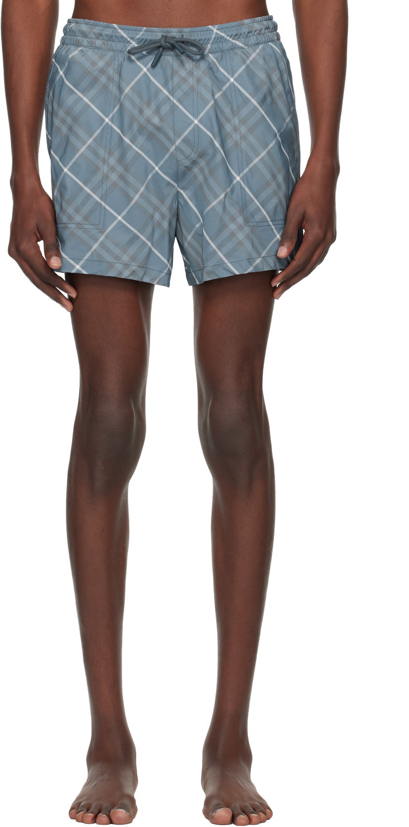 Badkläder Burberry Burberry Check Swim Shorts Blå | 8110726