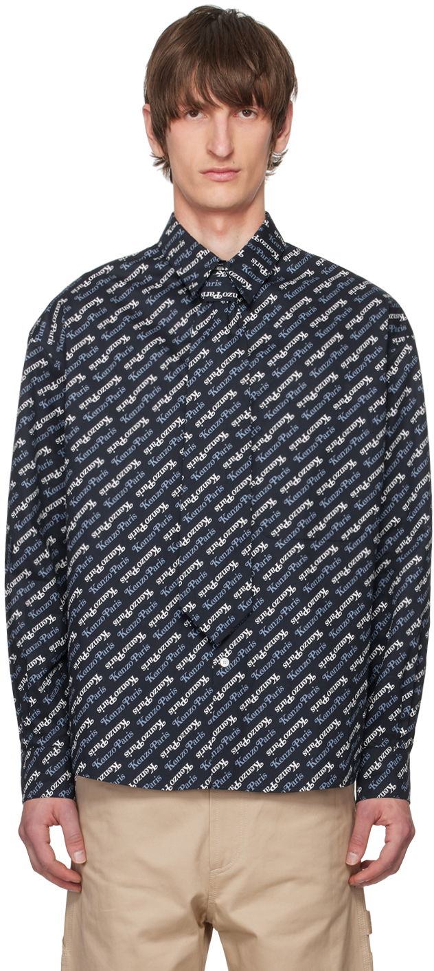 Skjorta KENZO Paris Verdy Edition Shirt Mörkblå | FE55CH4219P2
