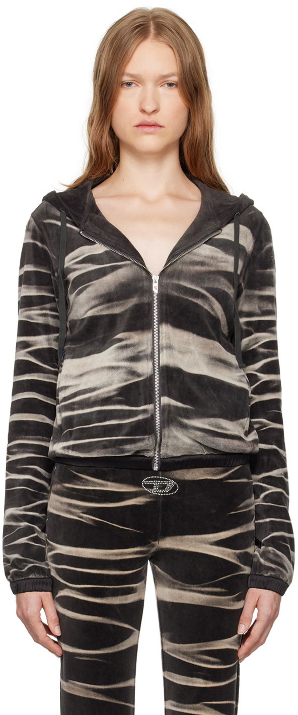 Träningsoverall Diesel Diesel F-Chinny Zip-Up Hoodie Grå | A14100 0BNDT