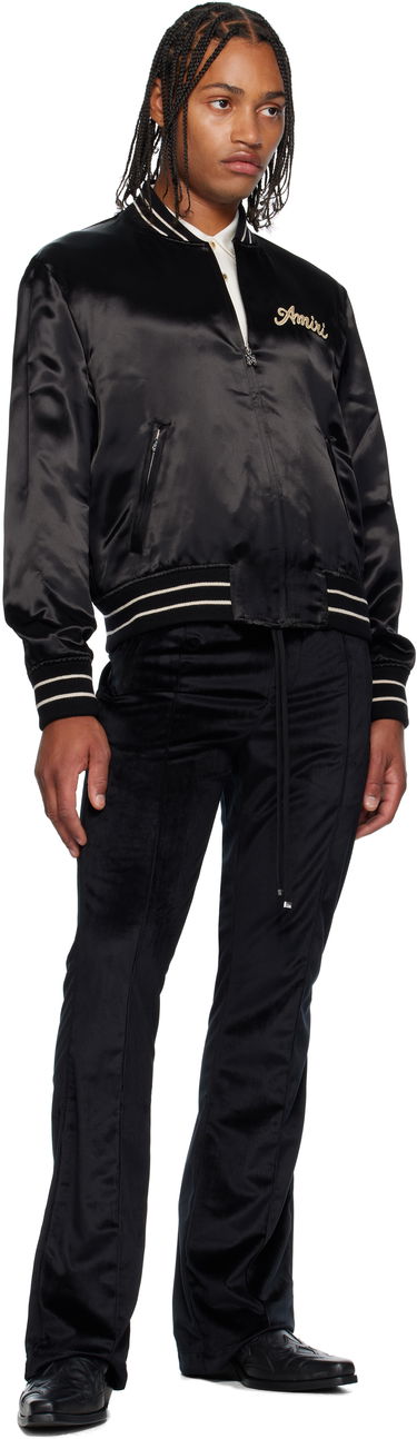 Bomberjacka AMIRI Amiri 'Club Amiri' Satin Bomber Jacket Svart | AMOUBB1056, 3