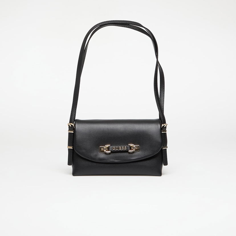 Axelväska GUESS Guess Lefia Flap Shoulder Bag Svart | HWBG9644190-BLA
