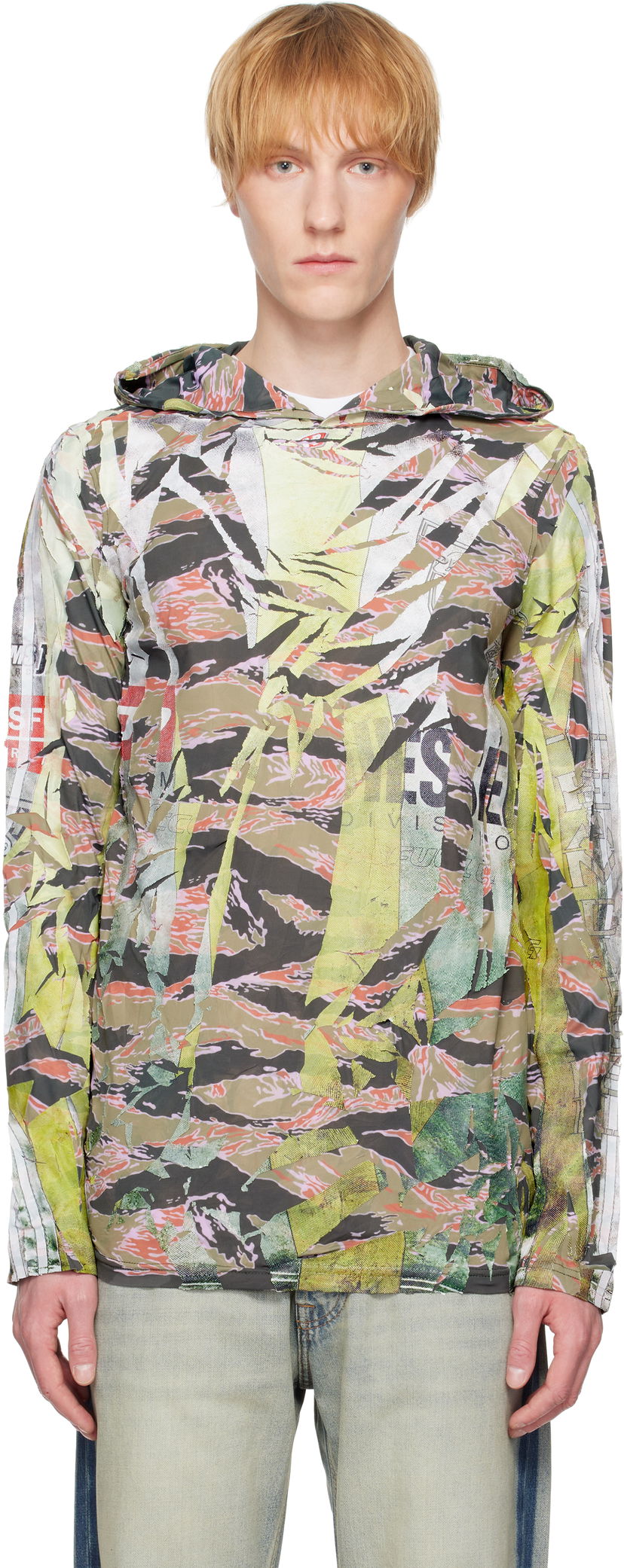 Sweatshirt Diesel Diesel T-Gillis Graphic-Print Hoodie Flerfärgad | A18072-0SKBT-5BVA