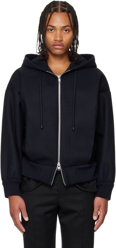Bomberjacka Simone Rocha Simone Rocha Hooded Zip Bomber Jacket Mörkblå | 6145B 1265, 0