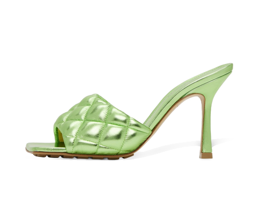 Sneakers och skor Bottega Veneta Padded Heeled Sandals "Green" Grön | 592015 V27M0