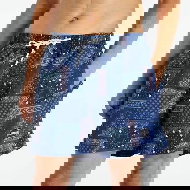 Badkläder Urban Classics Pattern Swim Shorts Blå | TB2679-03773, 1