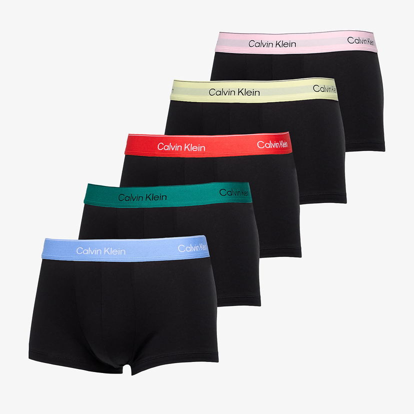 Boxare CALVIN KLEIN Icon Cotton Stretch Low Rise Trunk 5-Pack Black Svart | LV00NB4230 VSU