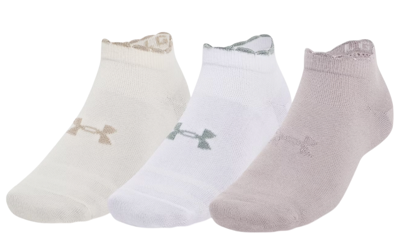 Strumpor Under Armour Under Armour UA Essential Low Cut Socks 3-Pack Beige | 1382958-009
