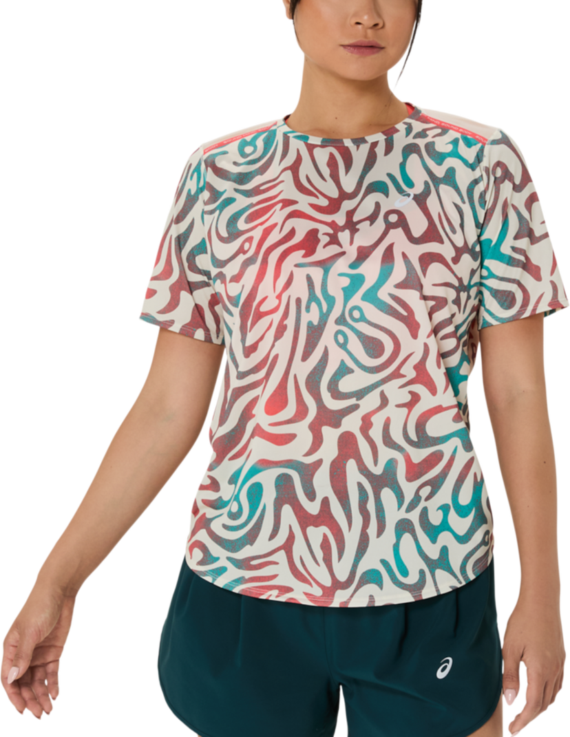 T-shirt Asics Road All Over Print Short Sleeve Running T-Shirt Flerfärgad | 2012d225-200