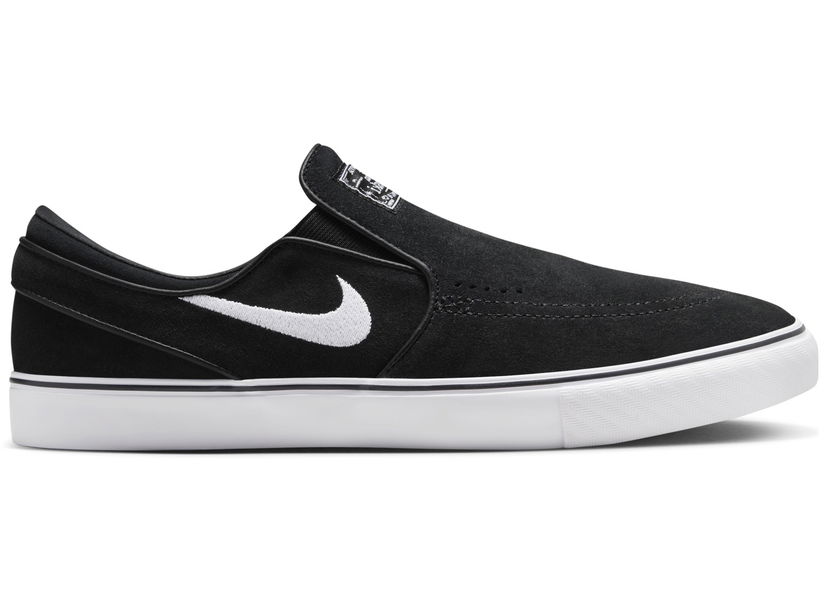 Skateboarding Nike SB Stefan Janoski+ Slip Black White Svart | FN5893-001