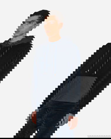 Sweatshirt Moncler Velvet Hooded Sweatshirt Mörkblå | H20918G00026 778, 4