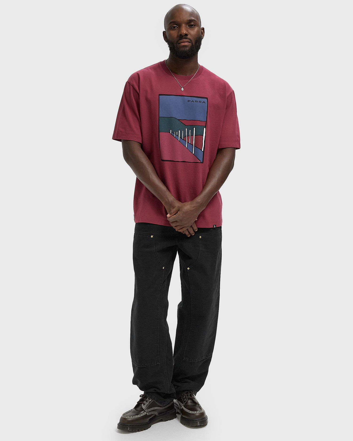 T-shirt By Parra Parra Beach Parking Graphic T-Shirt Röd | 54205, 1