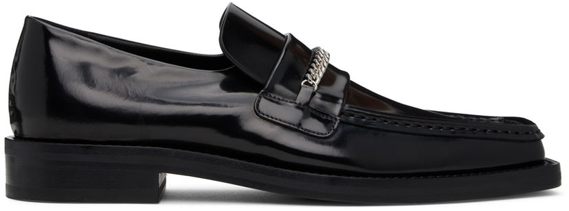 Sneakers och skor Martine Rose Martine Rose Square Toe Loafers with Chain Svart | CMR-1026LHM