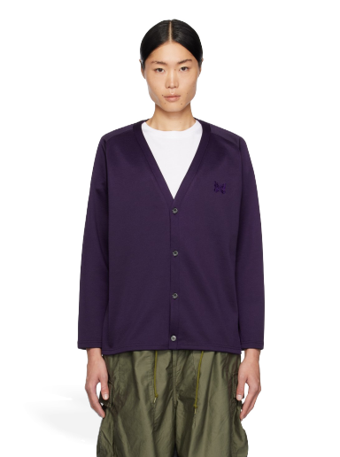 Sweater Needles V-Neck Cardigan Purpur | NS257