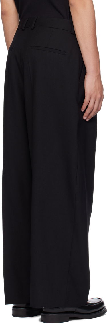 Byxor Studio Nicholson Studio Nicholson Pull Wool Trousers Svart | PULL SNM - 1278, 2