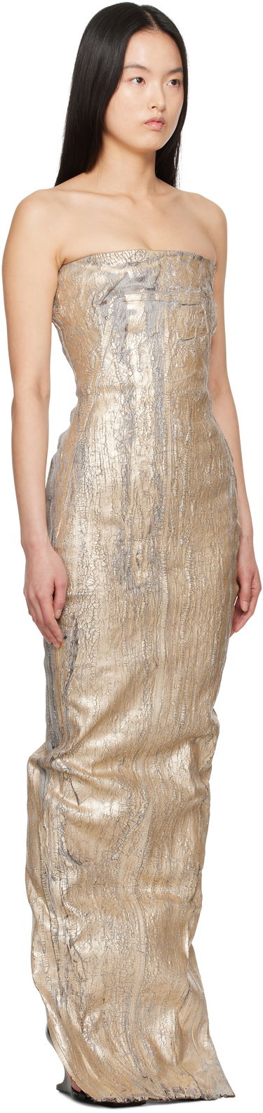 Klä Rick Owens Rick Owens Hollywood Bustier Gown Metallisk | RP01E7524 SGMC, 1