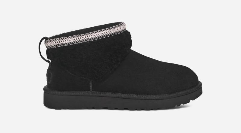 Sneakers och skor UGG Classic Ultra Mini Maxi Curly Boot Svart | 1158263-BLK