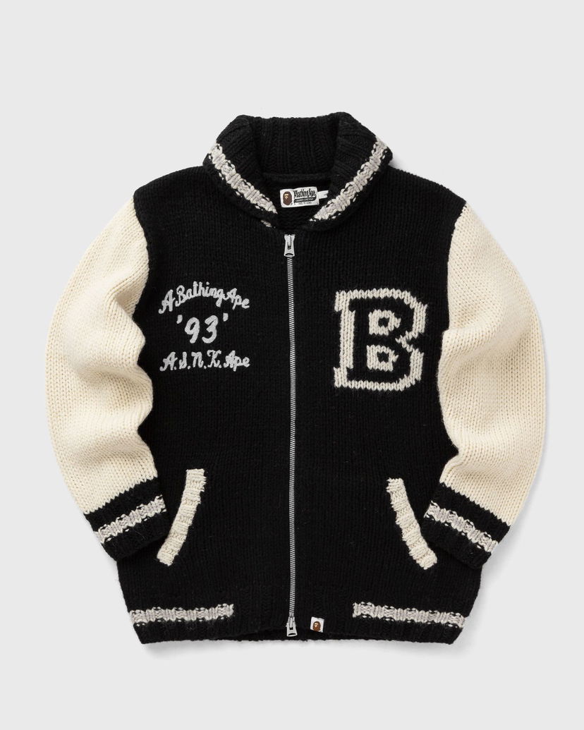 Bomberjacka BAPE COWICHAN CARDIGAN Svart | 001KNK801002MBLK