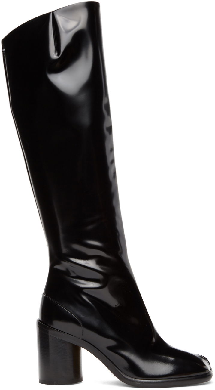 Sneakers och skor Maison Margiela Maison Margiela Patent High Tabi Boots Svart | S34WW0057 PS679