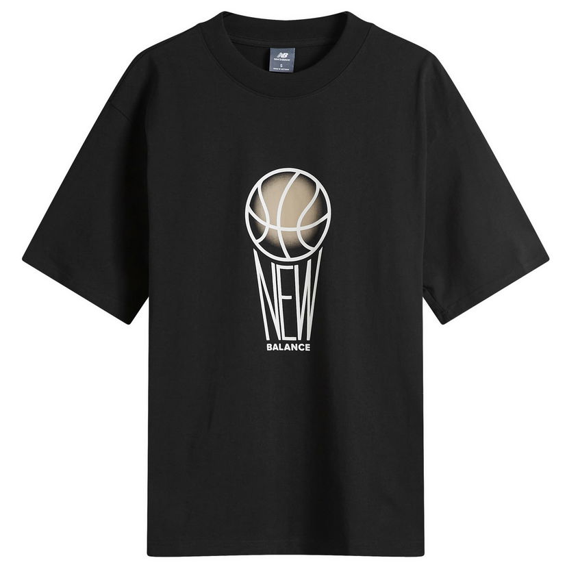 T-shirt New Balance Graphic Basketball T-Shirt Svart | MT44585-BK