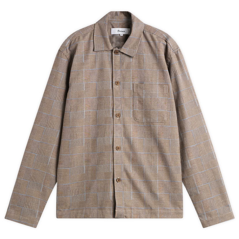 Skjorta Palmes Glen Overshirt Beige | P30-0042-121