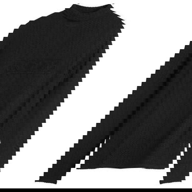 Sweater Bode Louise Patterned Knit Mock Neck Long Sleeve Top Svart | WRF25KT006-BLACK, 1