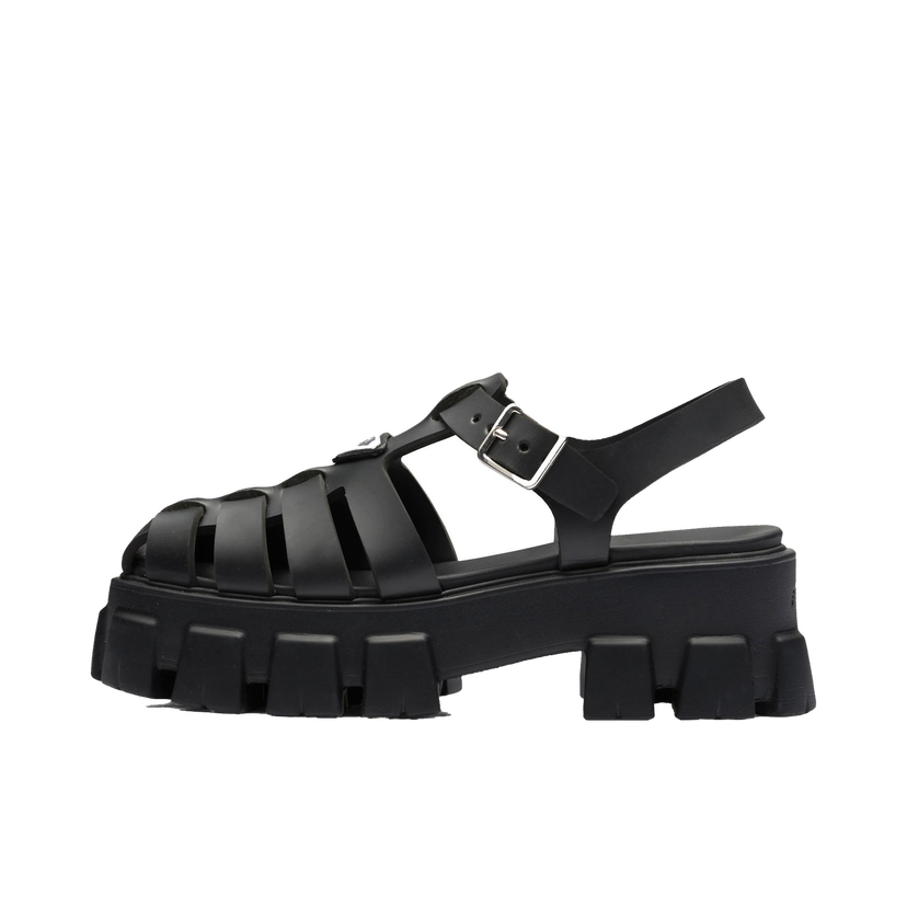 Sneakers och skor Prada Monolith Foam Rubber 55mm Sandals Svart | 1X853M_3LKK_F0002_F_055