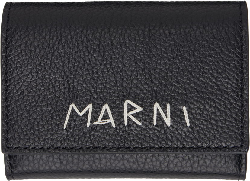 Plånbok Marni Marni Leather Key Holder Wallet Svart | PCMI0017U2 P6533