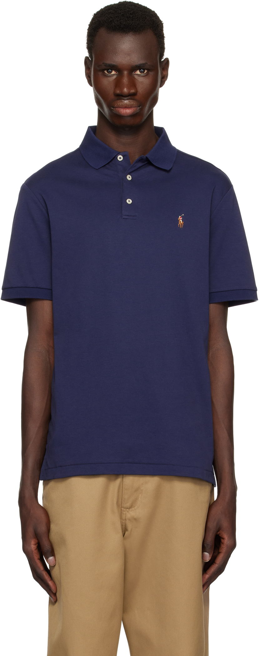 Polotröja Polo by Ralph Lauren Polo Ralph Lauren Classic Fit Soft Cotton Polo Mörkblå | 710666999003