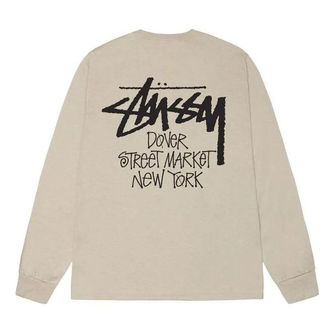 T-shirt Stüssy Stussy New York Long Sleeve T-Shirt Beige | 3993819-KHAK, 0