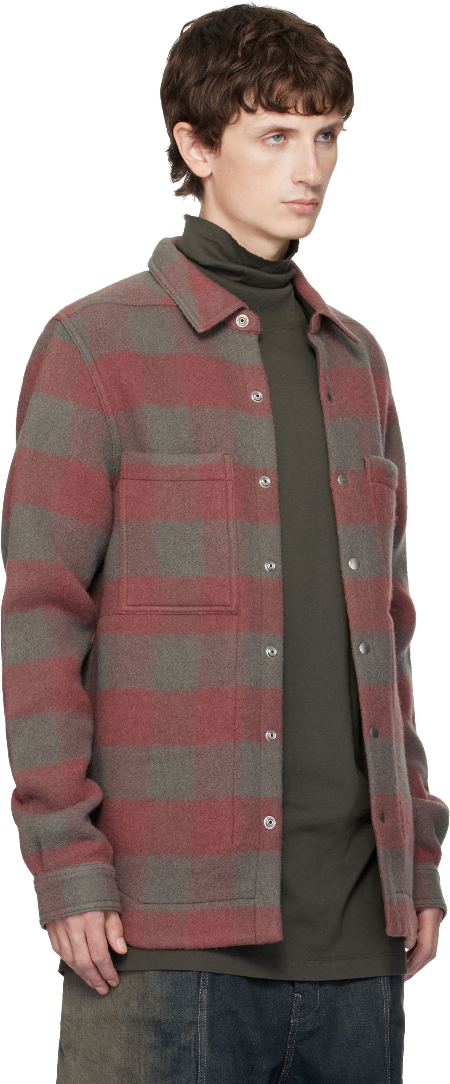 Skjorta Rick Owens Concordians Checked Wool Shirt Flerfärgad | RU02E1744 WJP, 1