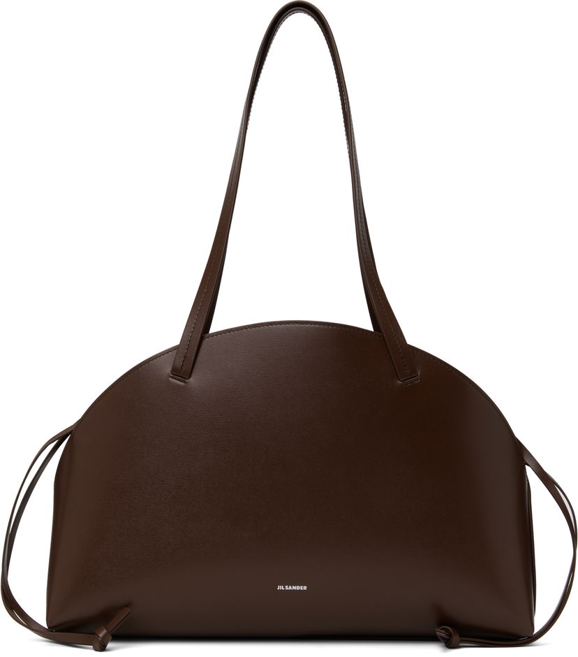 Handväska Jil Sander Jil Sander Curve Medium Shoulder Bag Brun | J07ZH0054_P7101