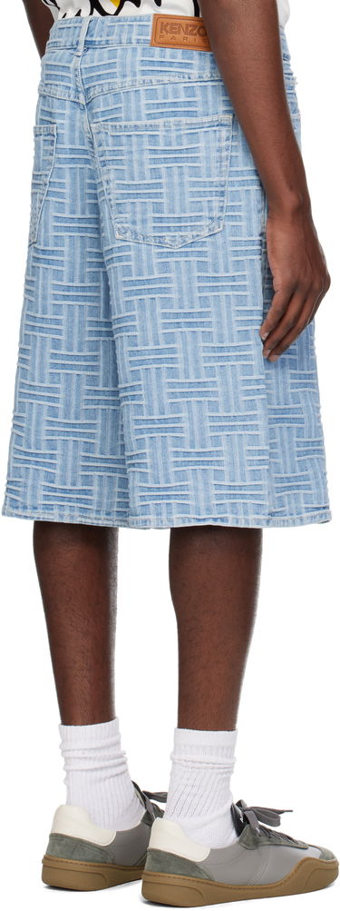 Shorts KENZO Kenzo Paris 'KENZO Weave' Straight Denim Shorts Blå | FF55DS3396J4, 2
