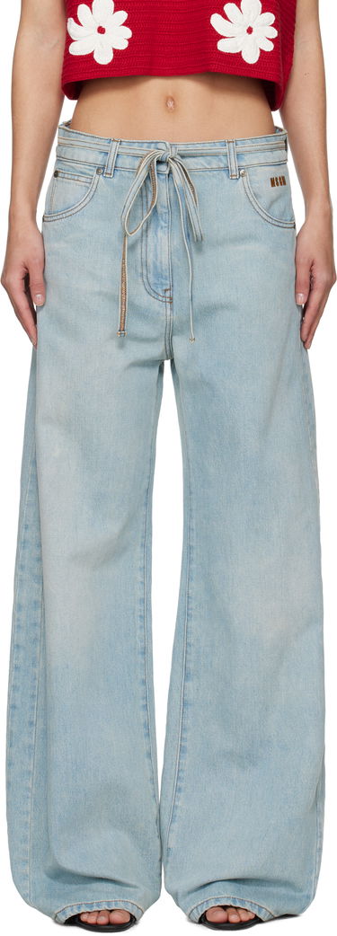 Jeans MSGM MSGM Wide-Leg Jeans Blå | 3841MDP234L 257275, 0